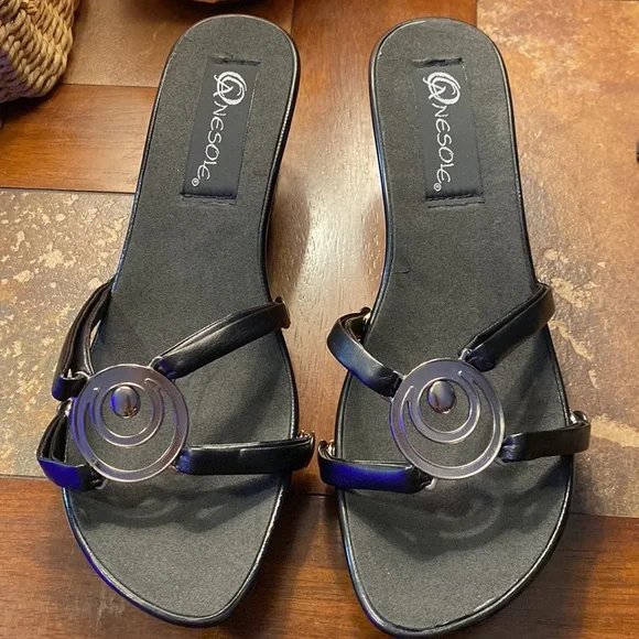 🆕ONESOLE Elegance Wedges Interchangeable Strap Slides - Picture 2 of 10